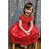 La Dora dievčenske šaty červené s čelenkou
