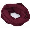 Dámsky komplet čiapka bez brmbolca a tunelový šál bordový 053
