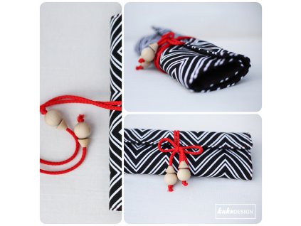 Pastelkovník černobílý cikcak s pastelkami v ceně