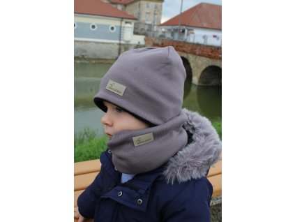 Nákrčník zateplený sivý