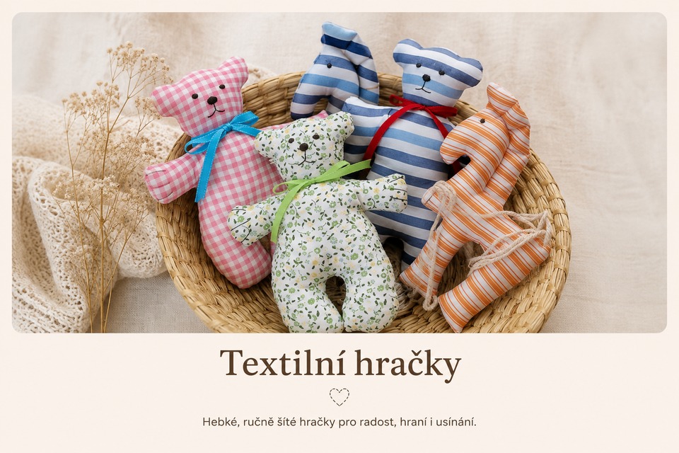 ručně šité textilní hračky Kukýsek