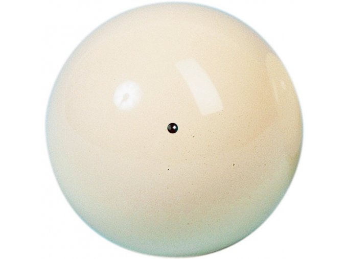 aramith white cue ball with black spot