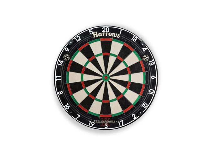 Sisalový terč Pro Matchplay Board 2 + sada šipek steel 24g | Harrows