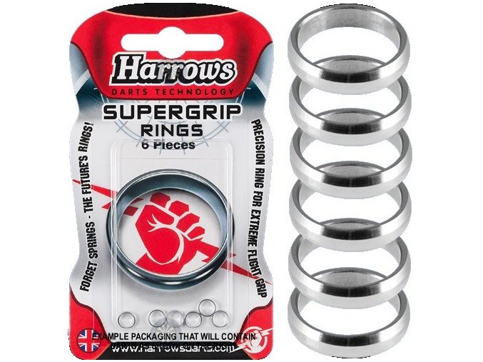Harrows Supergrip kroužky na násadky 6ks / Harrows