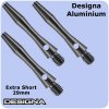designa aluminium shafts gun metal extra short