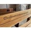 Gartenbank mit Gravur