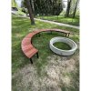 Halbrunde Gartenbank für Feuerstelle2