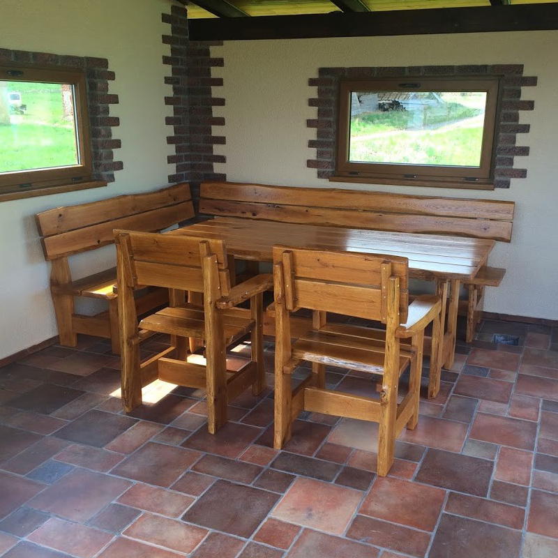 Zahradní nábytek Klatovy - rustikální rohová sestava