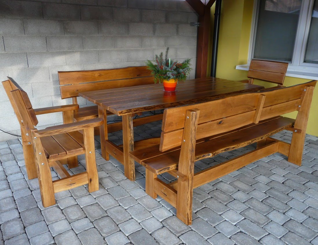 Zahradní nábytek z masivu - Mikulčice na Moravě