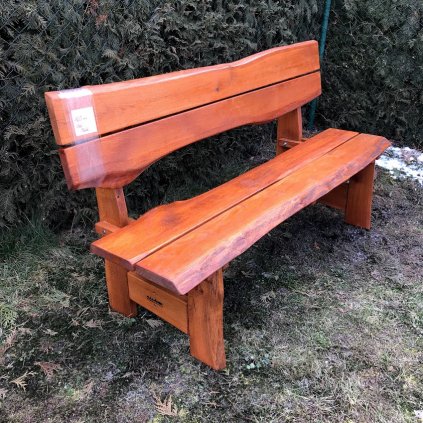 Rustikální dubová lavice