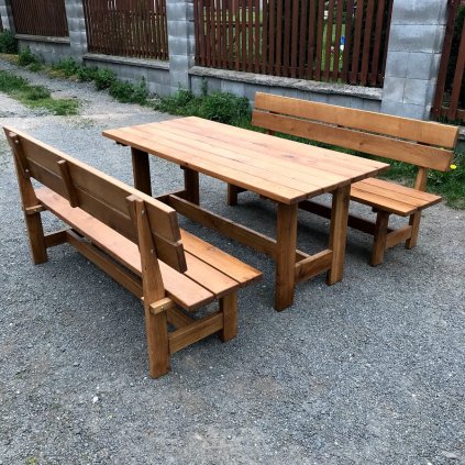 Dubový zahradní set