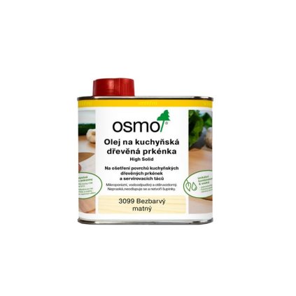 OSMO 3099 Olej na kuchyňská dřevěná prkénka, bezbarvý matný bezbarvý matný