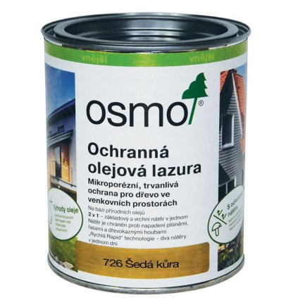 OSMO 726 Ochranná olejová lazura, Šedá kůra 20% sleva; NN