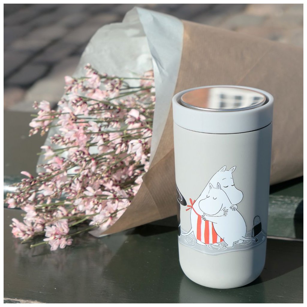 Thermobecher TO GO CLICK MOOMIN 200 ml, hellgrau, Stelton