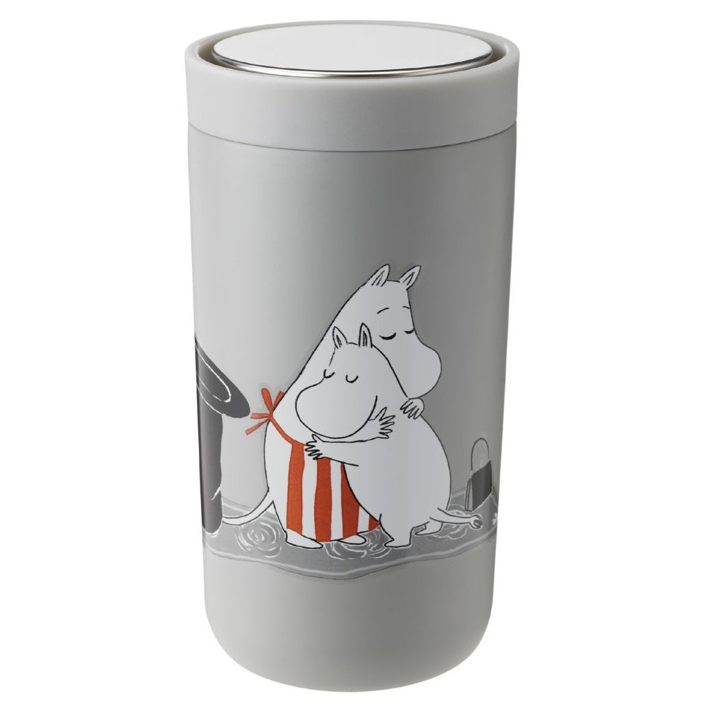 Thermobecher TO GO CLICK MOOMIN 200 ml, hellgrau, Stelton