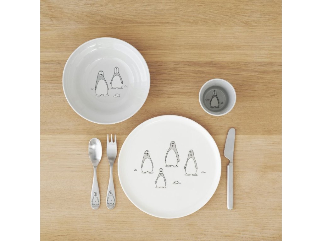 Kindergeschirrset PINGO 3er-Set, grau, Stelton