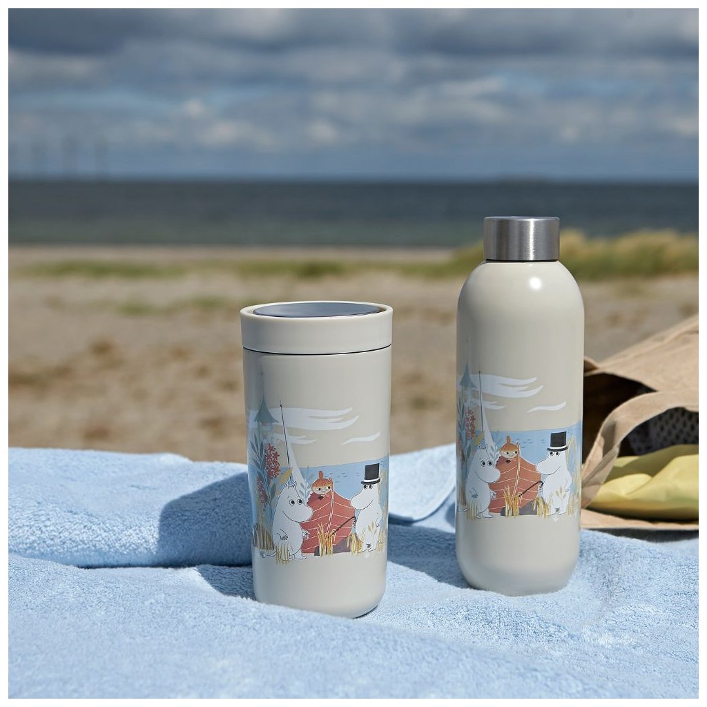 Thermobecher TO GO CLICK MOOMIN 400 ml, Soft Sand, Stelton