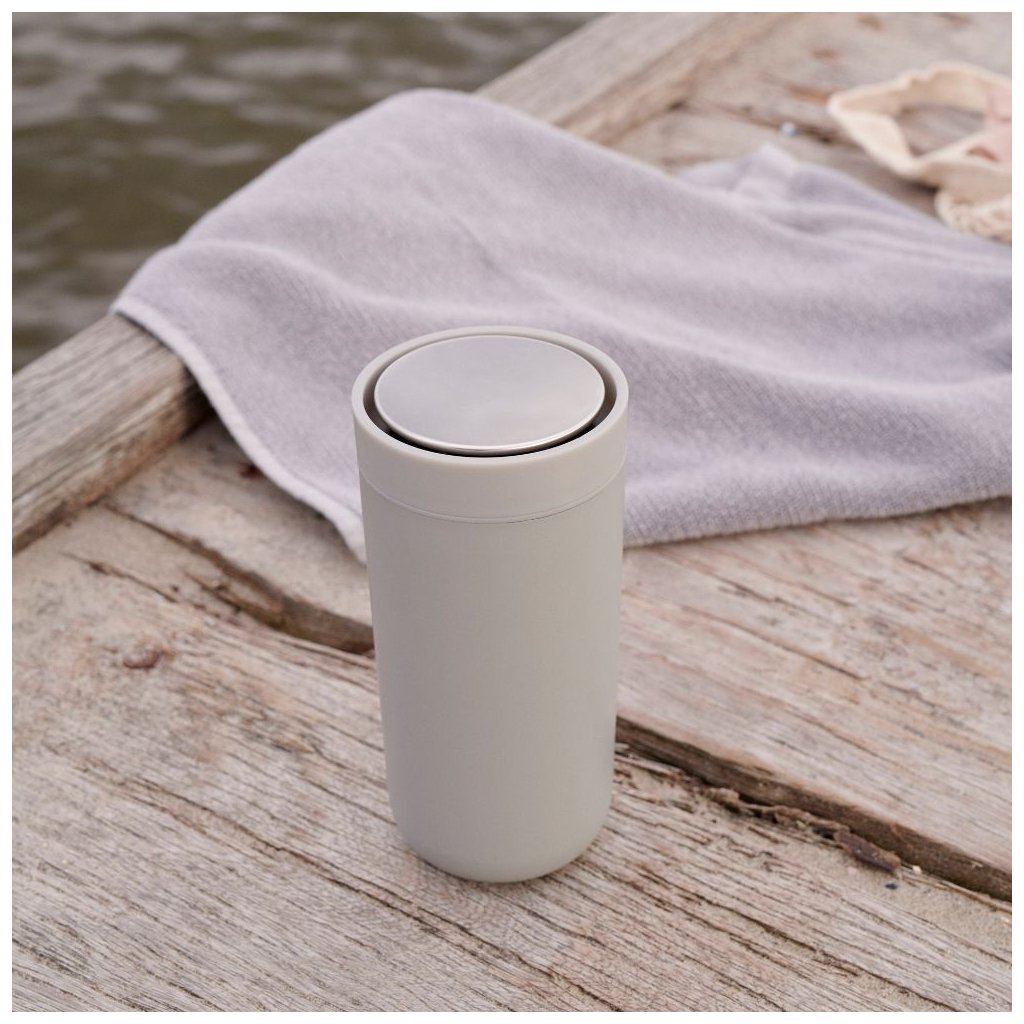 Thermobecher TO GO CLICK 400 ml, hellgrau, Stelton