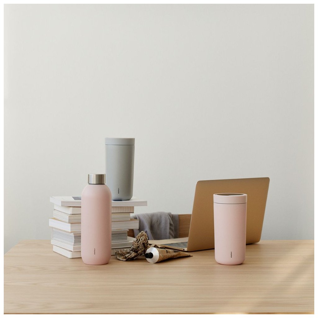 Thermobecher TO GO CLICK 400 ml, zartrosa, Stelton