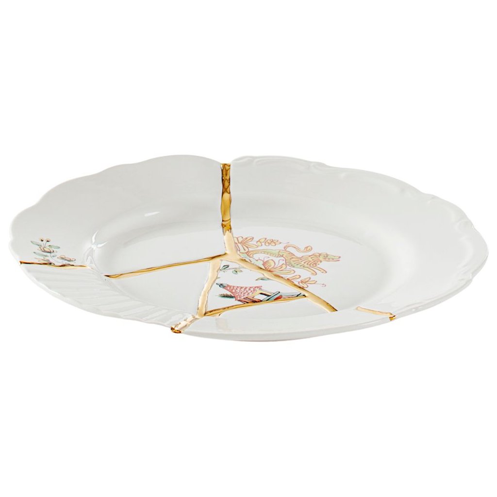 Dessertteller KINTSUGI 2, 21 cm, weiß, Seletti