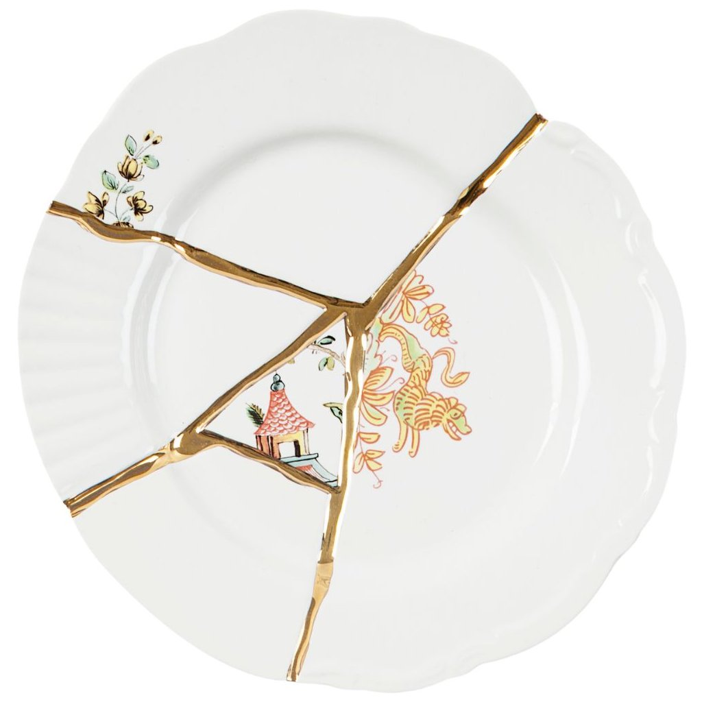 Dessertteller KINTSUGI 2, 21 cm, weiß, Seletti