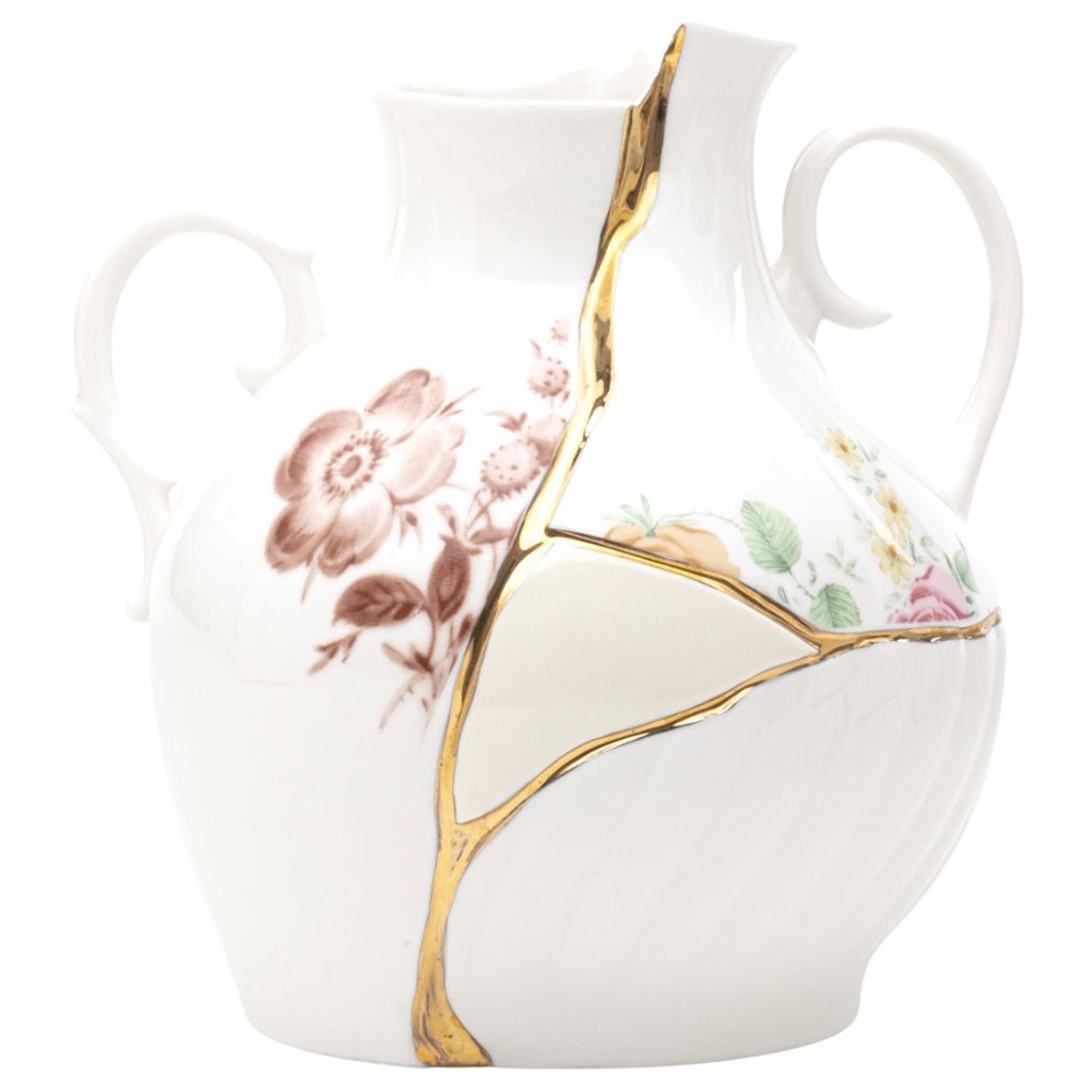 Vase KINTSUGI 19 cm, weiß, Seletti