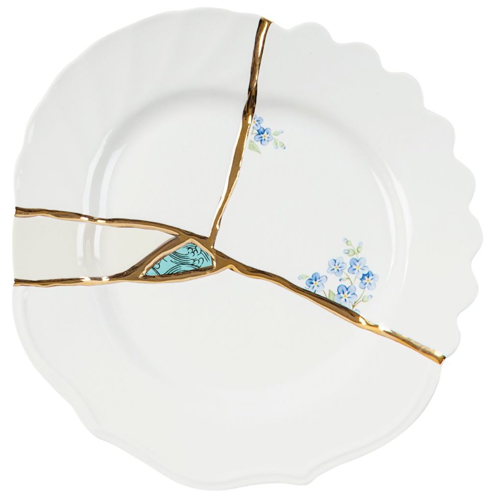 Dessertteller KINTSUGI 3, 21 cm, weiß, Seletti