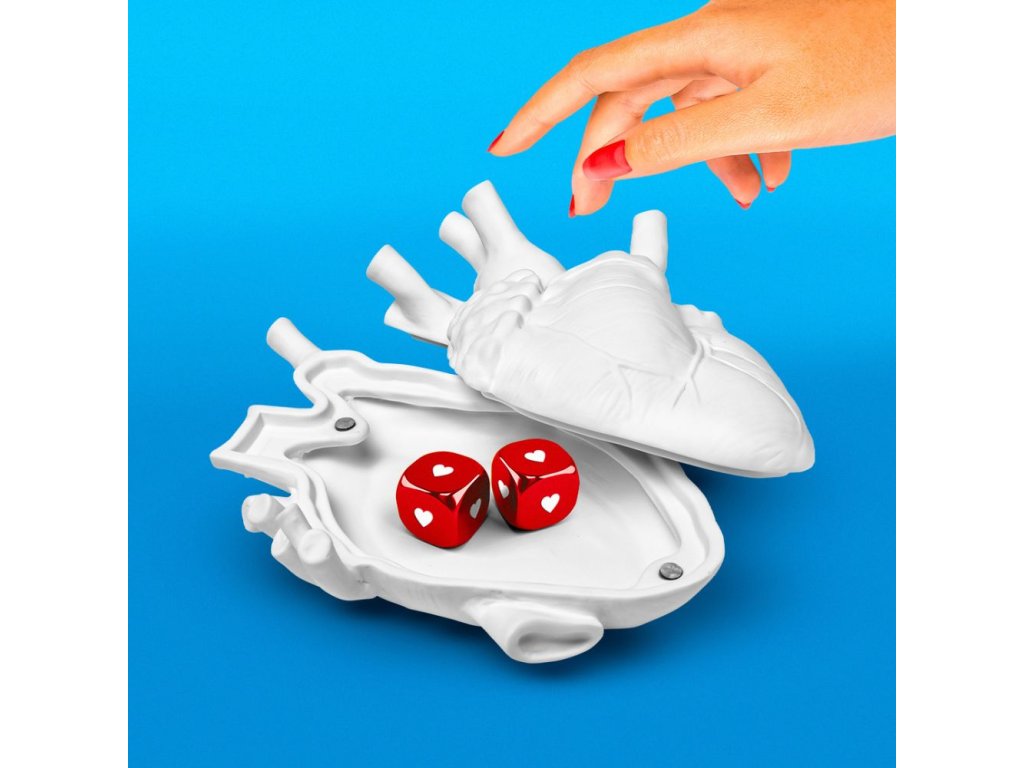 Aufbewahrungsbox LOVE IN A BOX 19 cm, weiß, Seletti