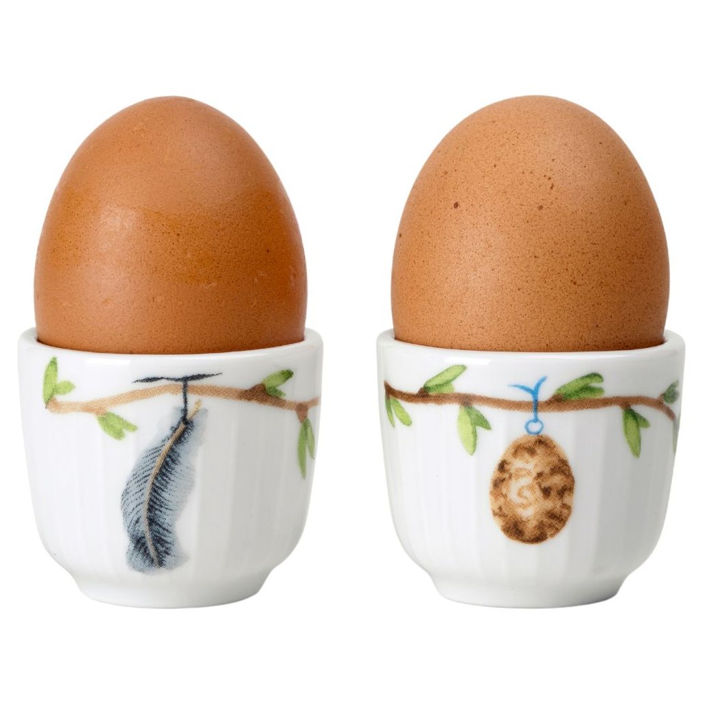 Eierbecher HAMMERSHOI SPRING, 2er-Set, 5 cm, weiß, Kähler