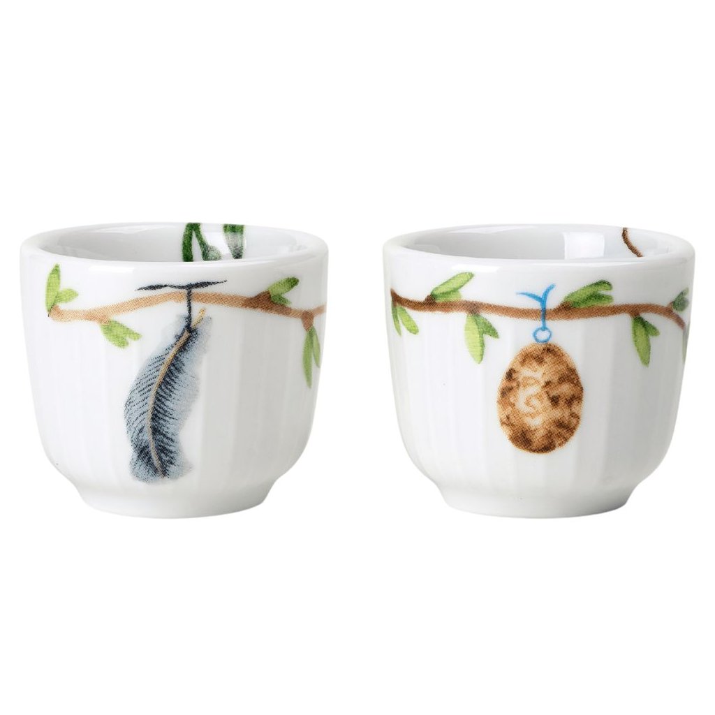 Eierbecher HAMMERSHOI SPRING, 2er-Set, 5 cm, weiß, Kähler