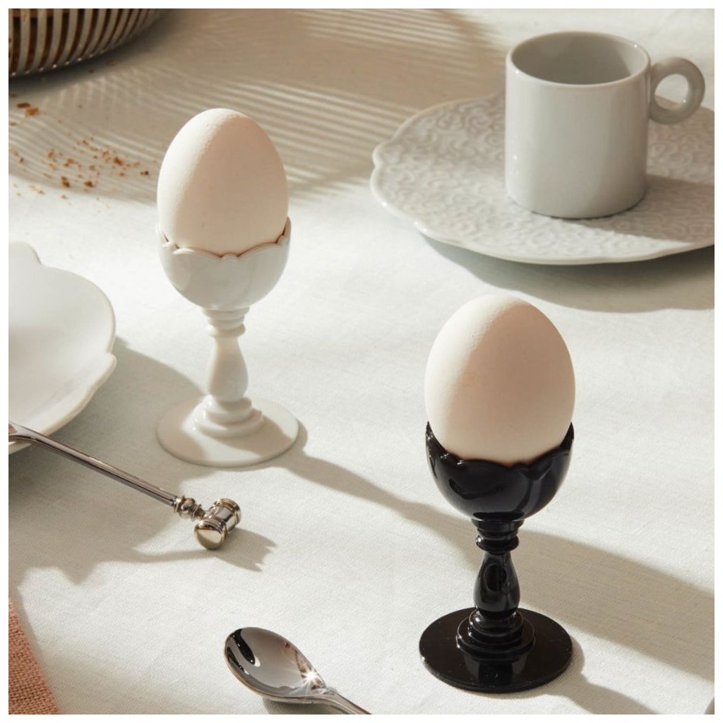 Eierbecher mit Löffel DRESSED, 16 cm, weiß, Alessi