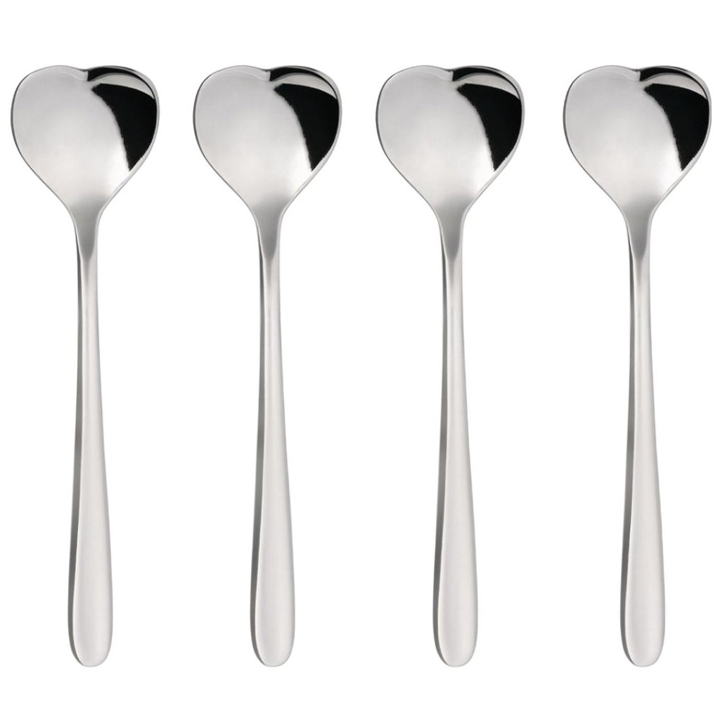 Teelöffel BIG LOVE, 4er-Set, 14 cm, silber, Alessi