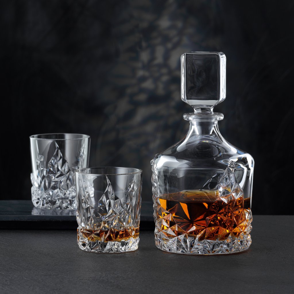 Whisky-Set Karaffe und Gläser SCULPTURE, 3-teilig, Nachtmann