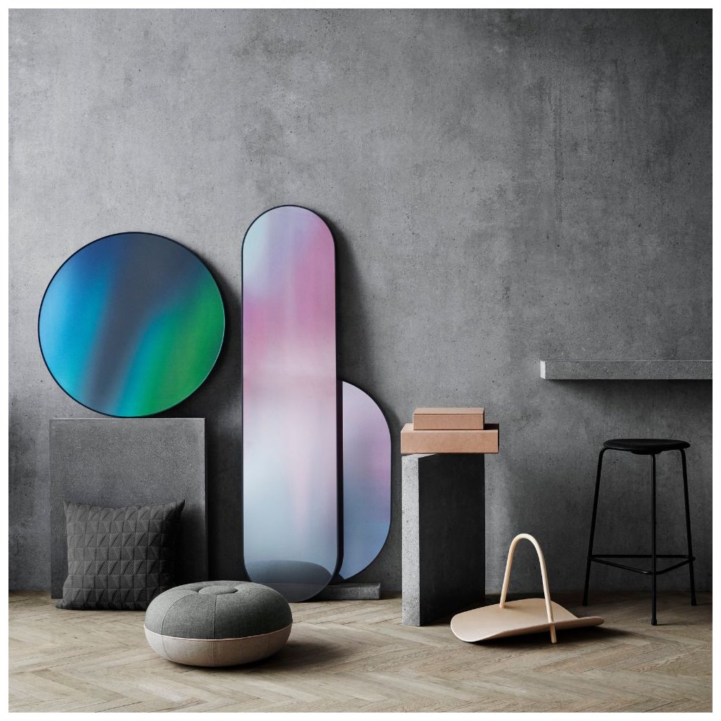Wandspiegel ROUND 76 cm, grün, Fritz Hansen