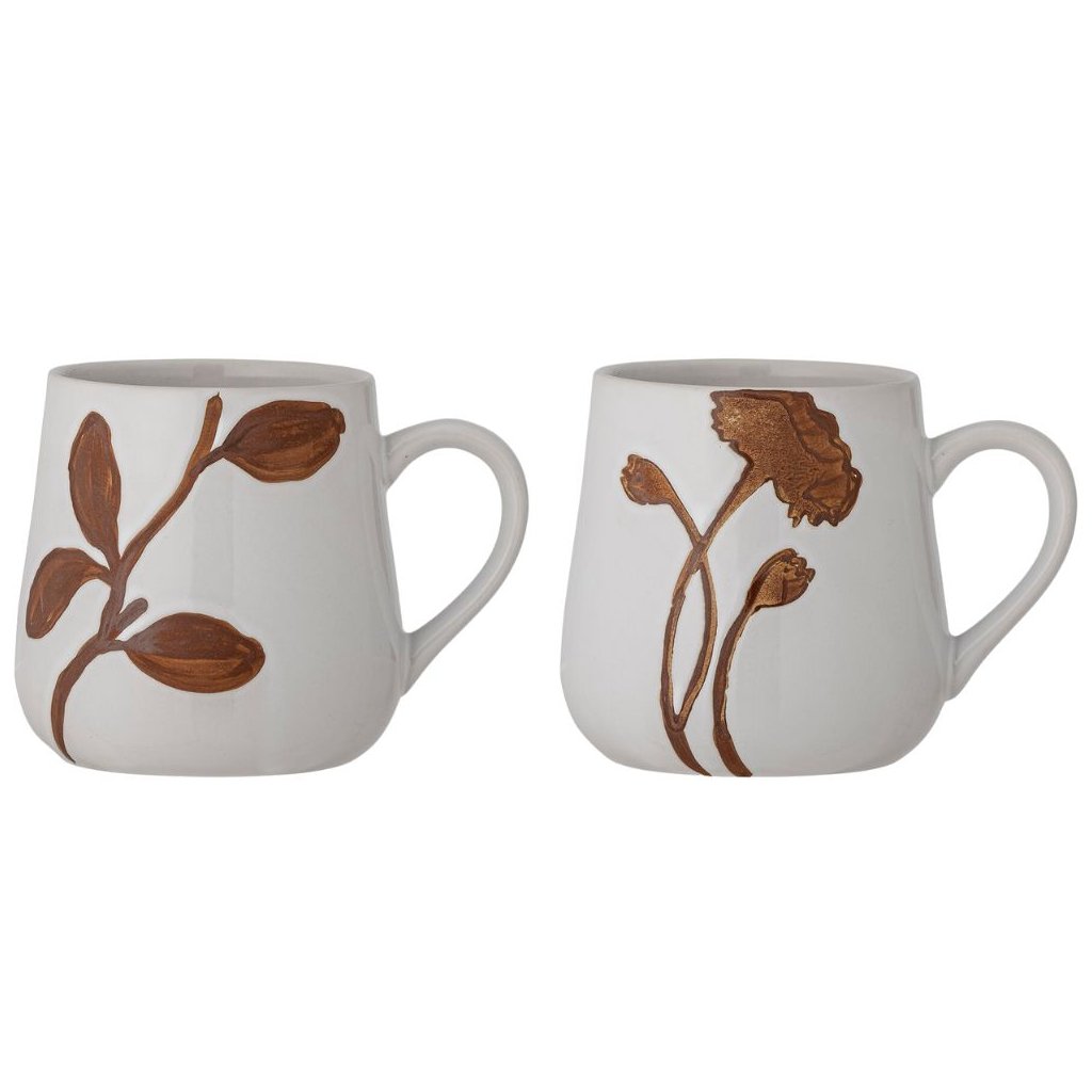 Tasse NETHE 400 ml, 2er-Set, Steingut, Bloomingville