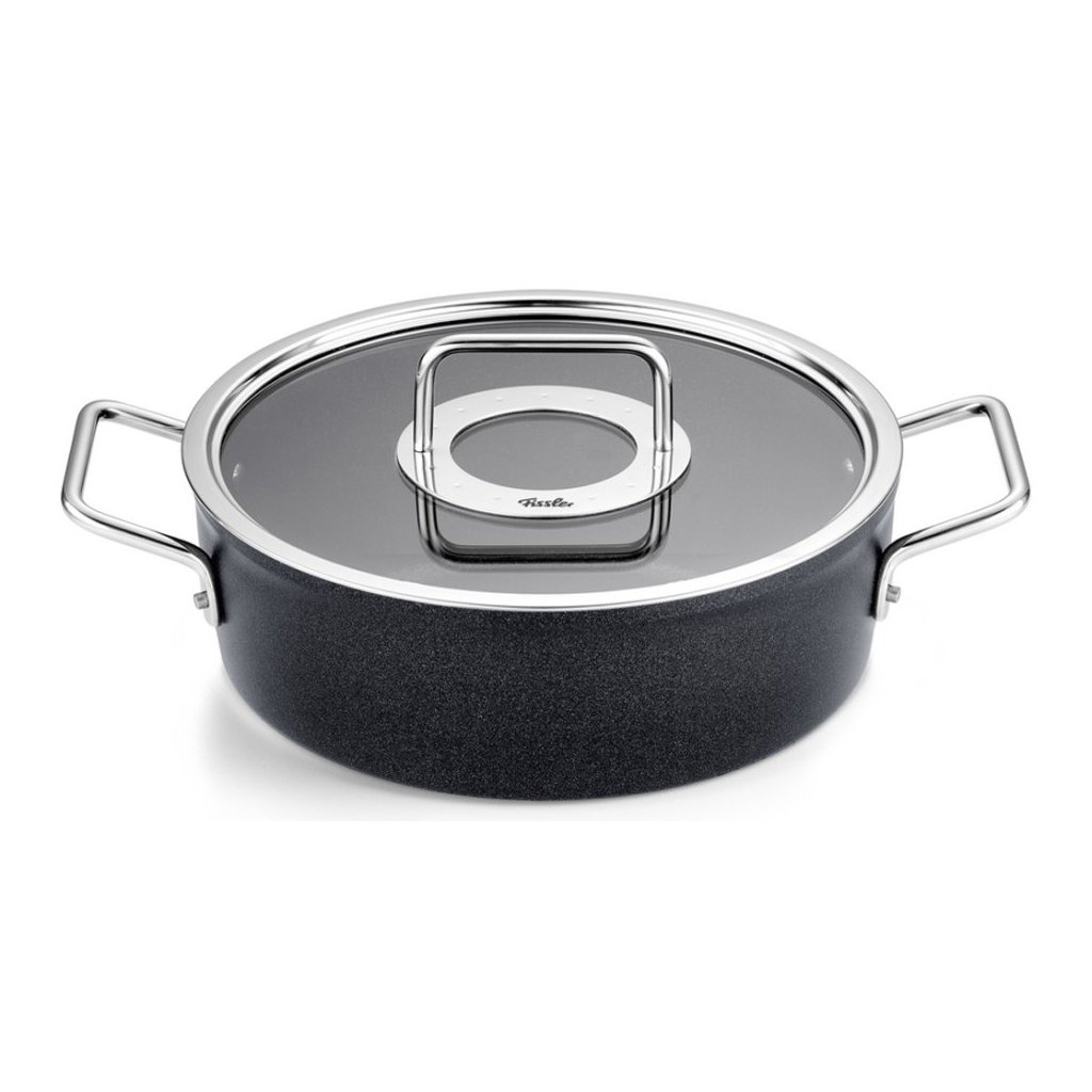 Kochtopf Bratentopf ADAMANT 24 cm, schwarz, Aluminium, Fissler