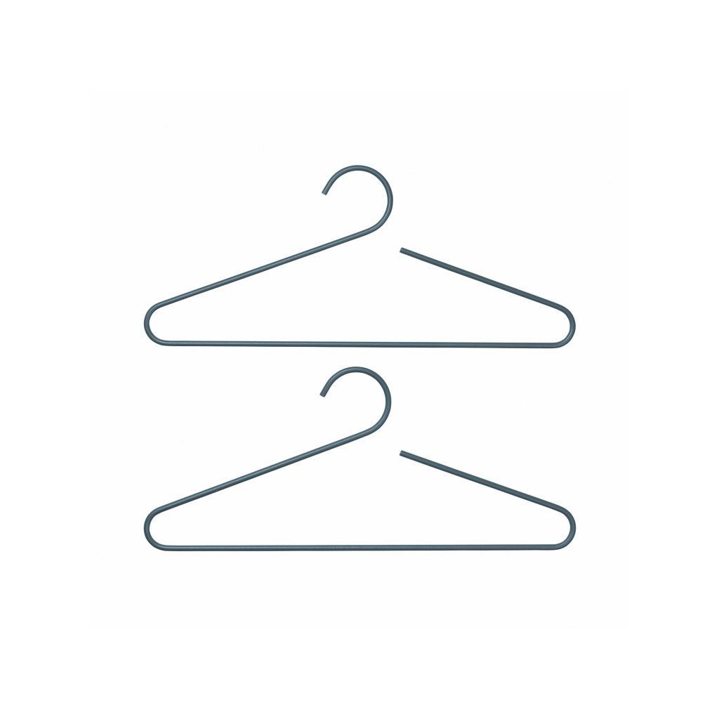 Kleiderbügel CURL, 2er-Set, grau, Blomus