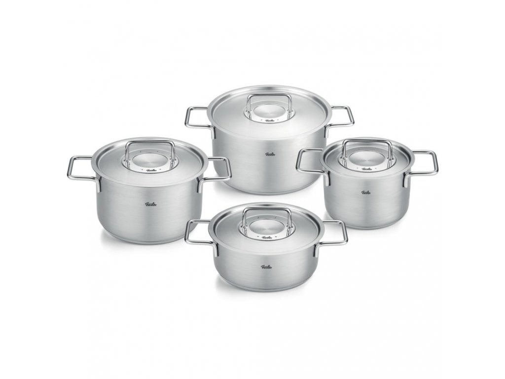 Silber, 4-teilig, Edelstahl, Fissler Topfset PURE,