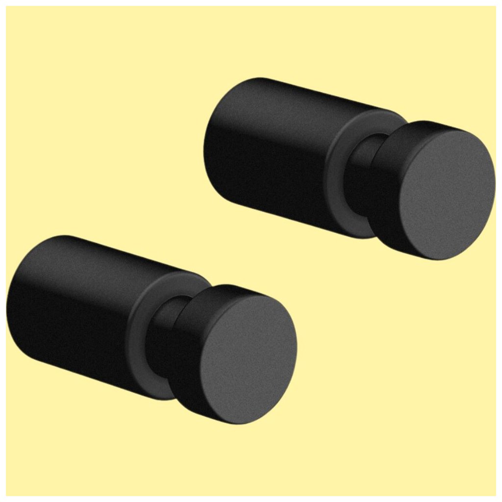 Handtuchhaken AIVO 3,5 cm, 2er-Set, schwarz, Edelstahl, Zack
