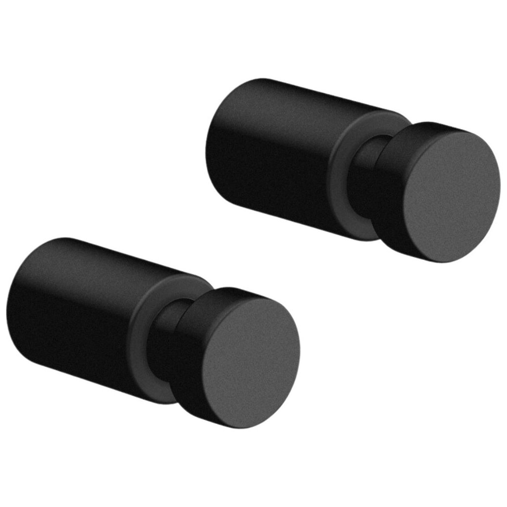 Handtuchhaken AIVO 3,5 cm, 2er-Set, schwarz, Edelstahl, Zack