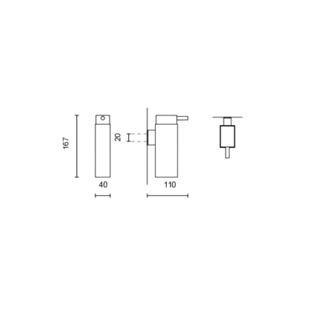Seifenspender LINEA 190 ml, Wandmontage, poliert, Edelstahl, Zack