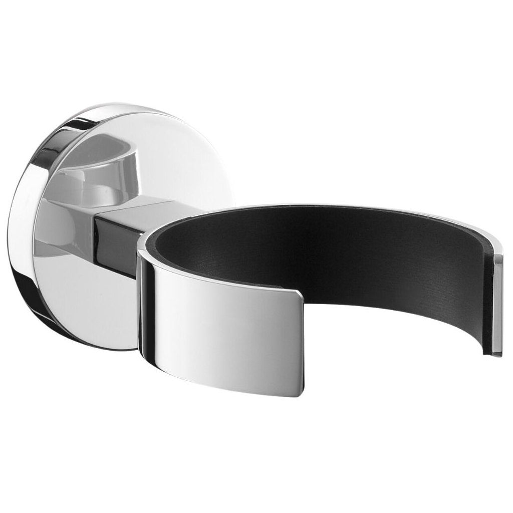 Haartrocknerhalter SCALA 11 cm, poliert, Edelstahl, Zack