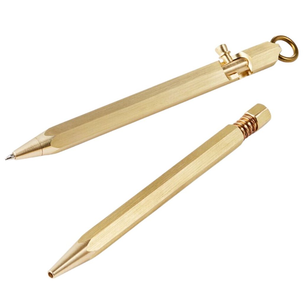 Drehkugelschreiber PURE 13 cm, Messing, Philippi