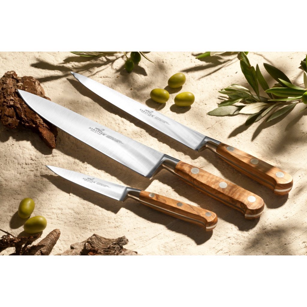 Santoku Messer PROVENCAO 18 cm, Edelstahlnieten, braun, Lion Sabatier