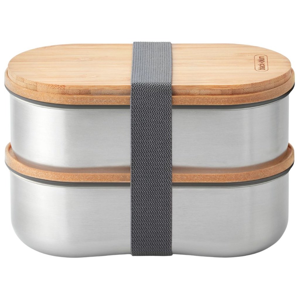 Lunchbox 1 l, grau, Edelstahl, Black+Blum