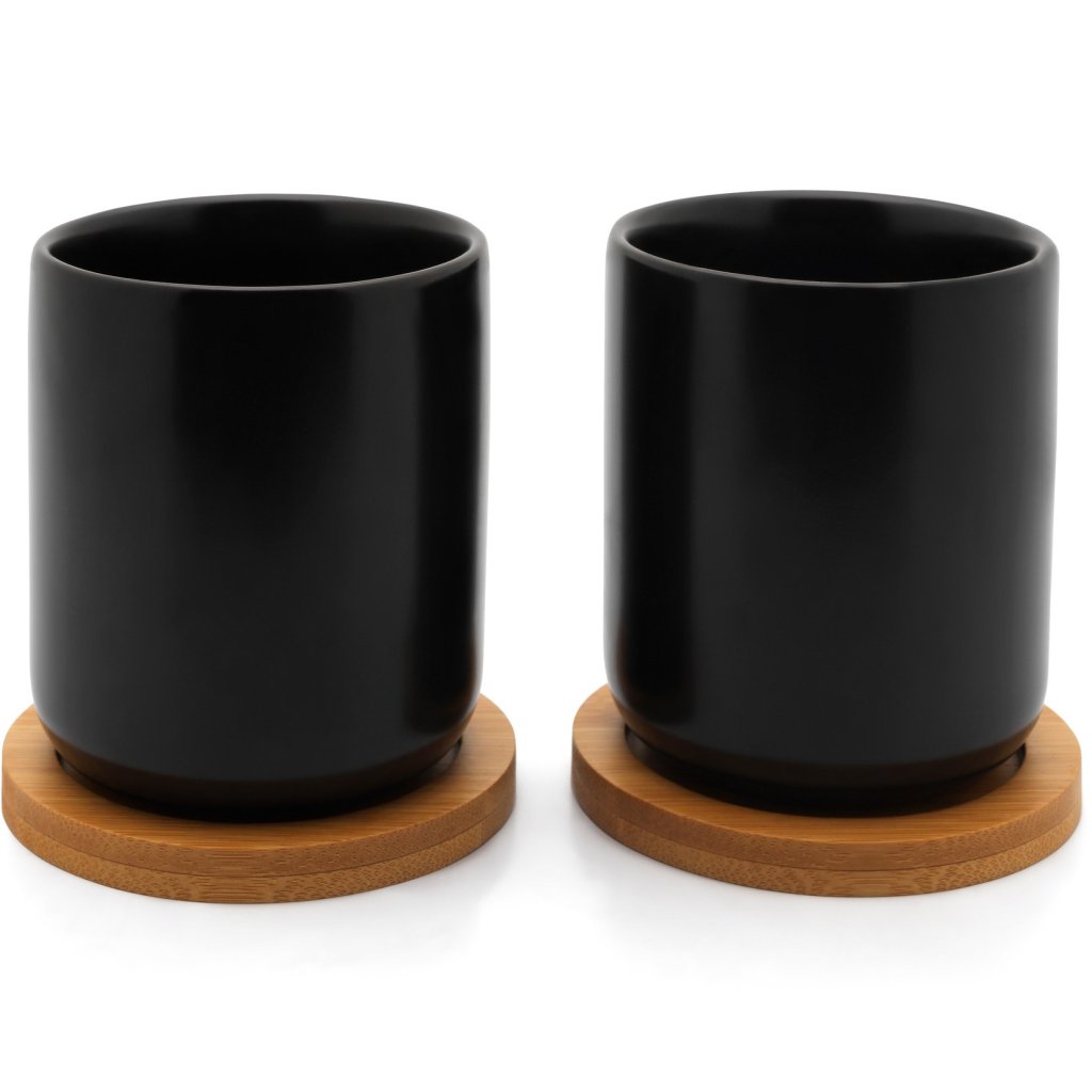 Teebecher UMEA 200 ml, 2er-Set, schwarz, Keramik, Bredemeijer