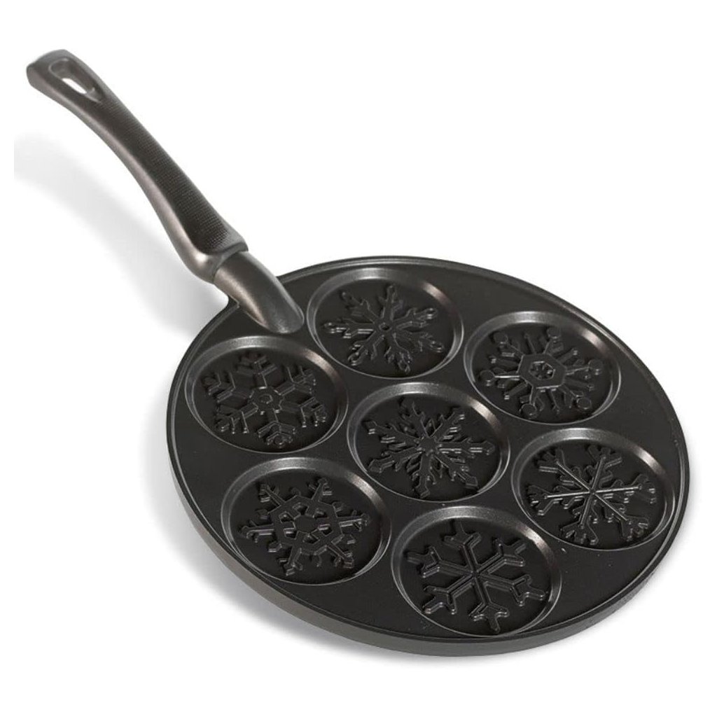 Pfannkuchenpfanne 26 cm, Schneeflocken, Aluminium, Nordic Ware
