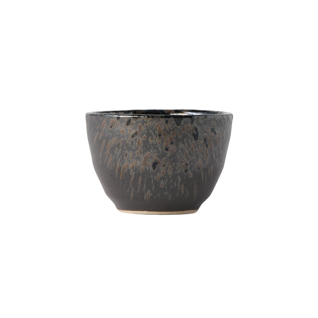 Sake Becher 30 ml, schwarz, Keramik, MIJ