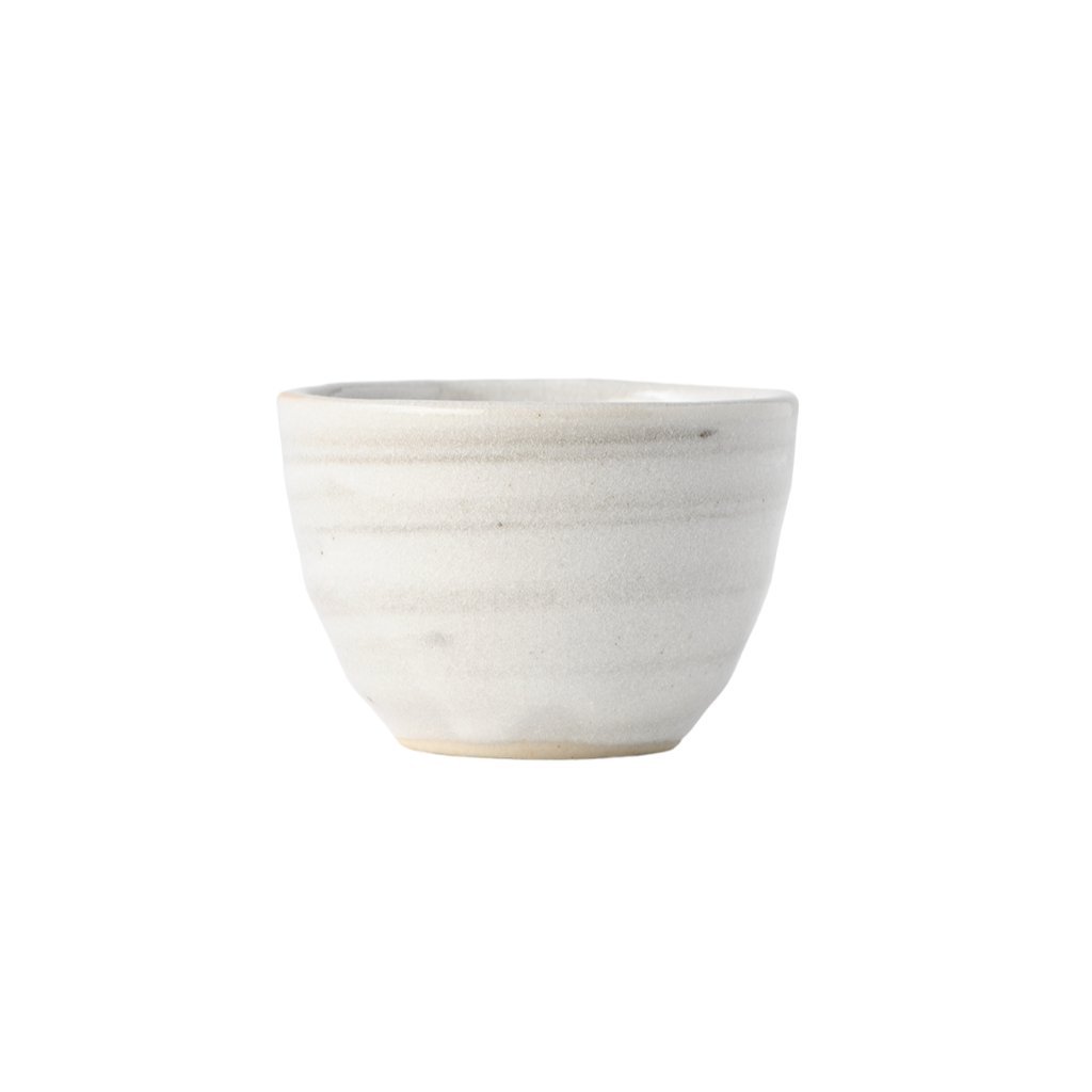 Sake Becher 30 ml, weiß, Keramik, MIJ