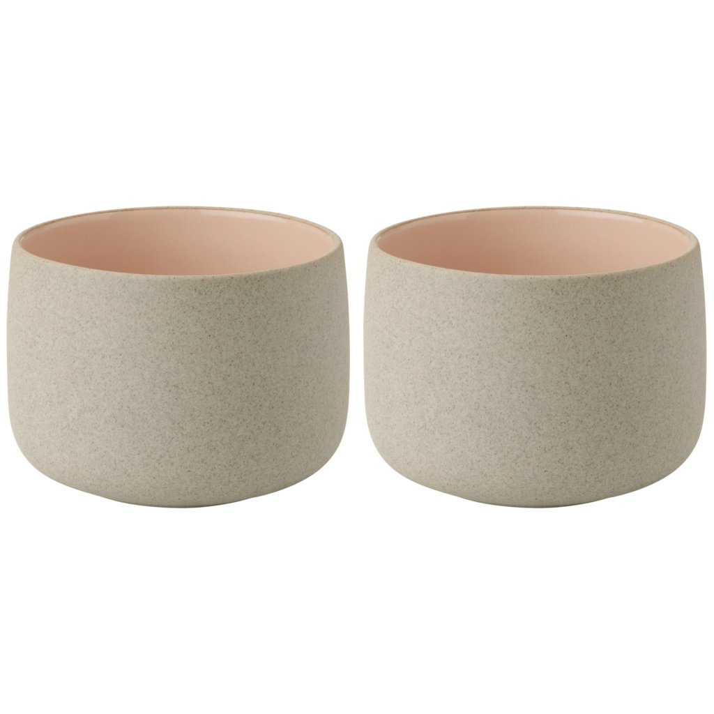 Becher EMMA 150 ml, 2er-Set, rosa, Steingut, Stelton